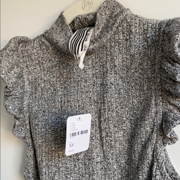 Free People Betsey Crop in Grey - Picture 4 of 6